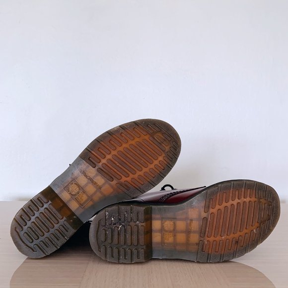 DR MARTENS BOOTS - 1460 WOMEN'S SMOOTH LEATHER - CHERRY - SIZE 9 - Picture 9 of 12